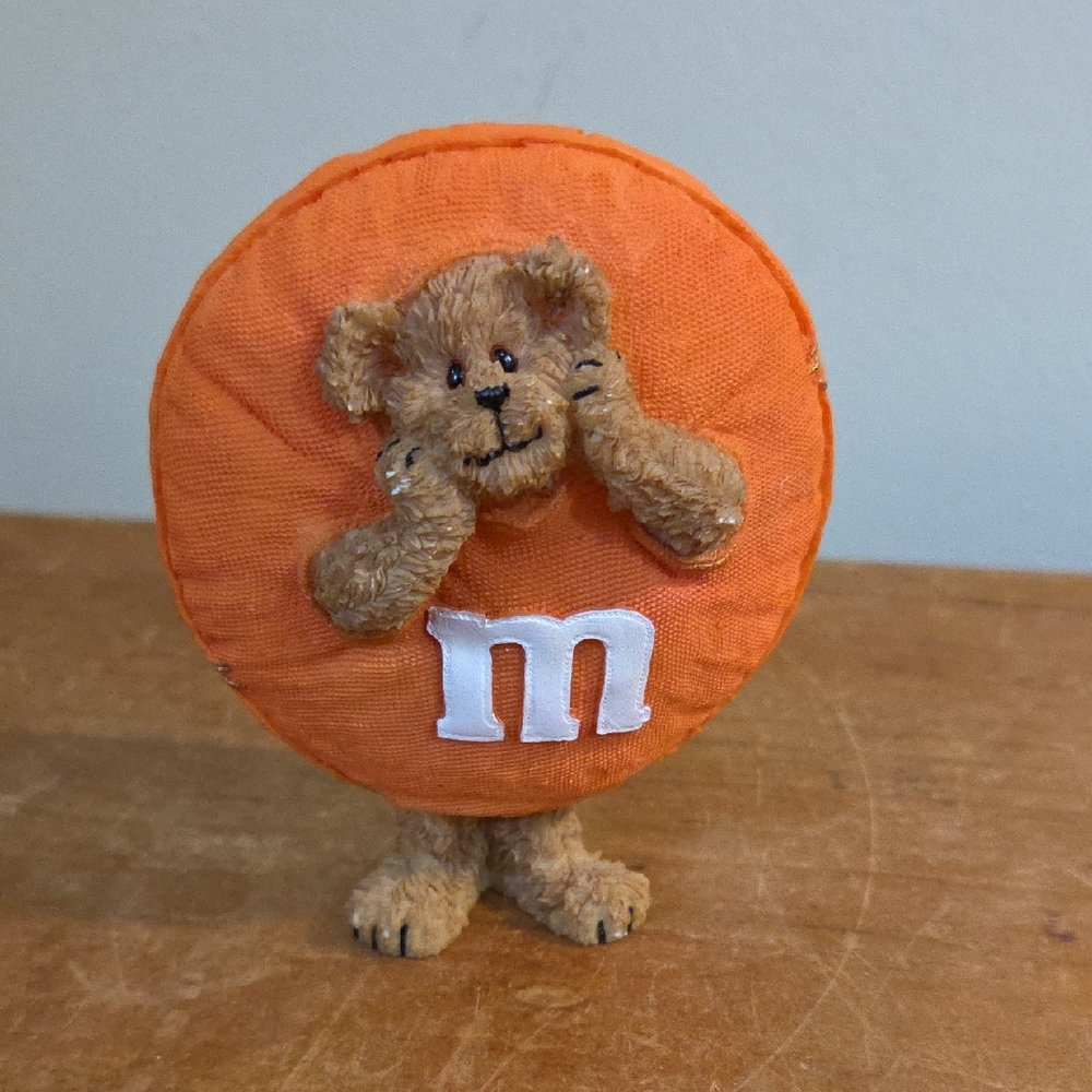 Boyds Bears M&M Bear Decorative Ceramic Piece In Orange